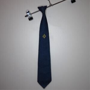 Vintage Towncraft Penneys Snapper Navy Necktie Clip On Diamond Accent